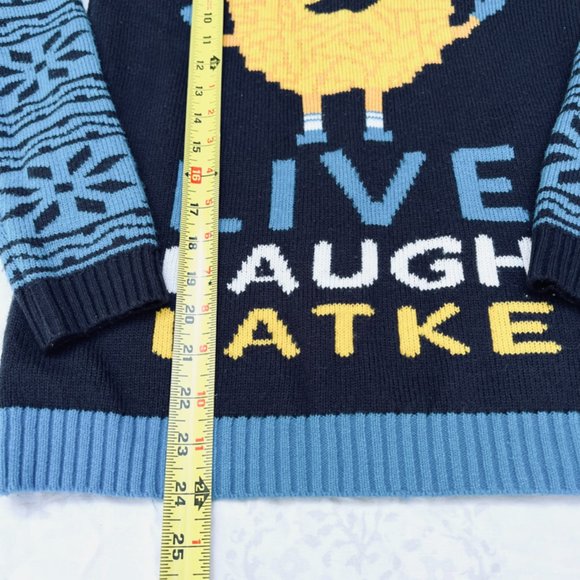 Snowflake Latke Happy Face Sweater Swedish Norwegian Nordic Fun! - Picture 2 of 6